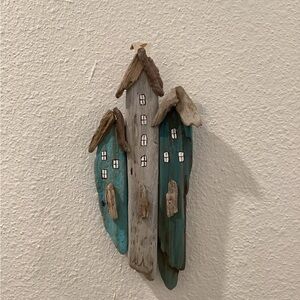 Driftwood Art, Driftwood Beach Houses, Sea Glass Art, Coastal Decor